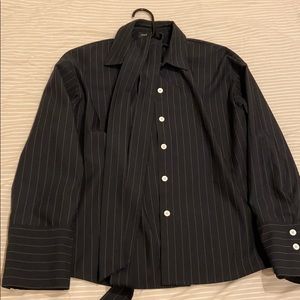 Pixie Market Navy Stripe Shirt